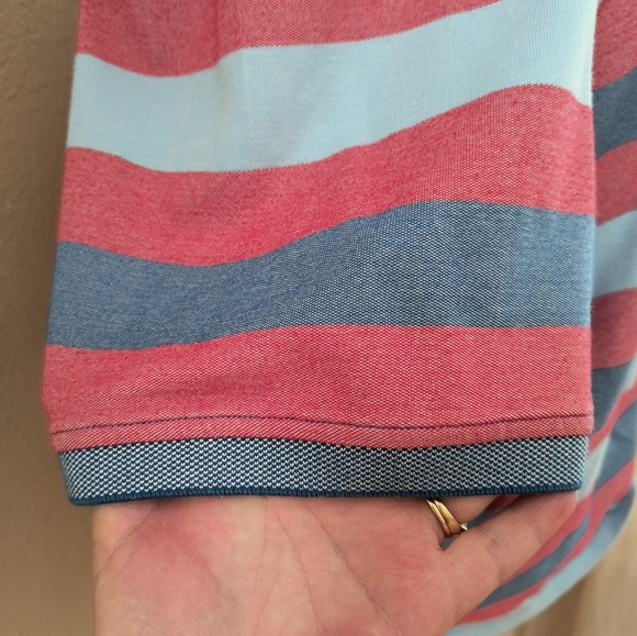 Men's Red and Blue Izod Advantage Performance Natural Stretch Polo 4XL - Picture 5 of 8